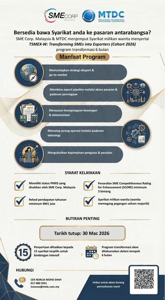 TSMEX‑W: Transforming SMEs into Exporters (Cohort 2026)